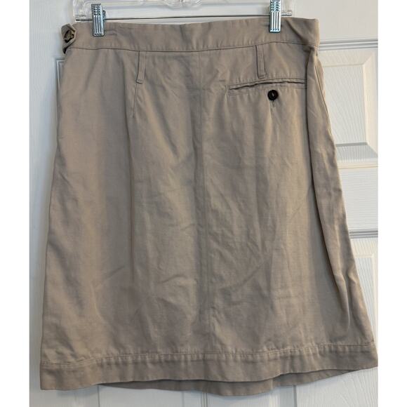 Max Mara Women's Skirt Linen Blend Khaki Knee Length Size 10 Made In Italy EUC - Picture 4 of 12